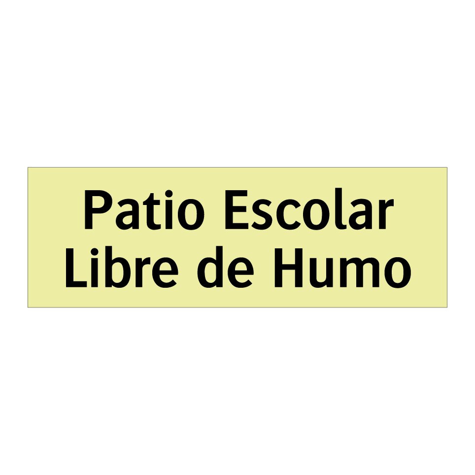 Patio Escolar Libre de Humo