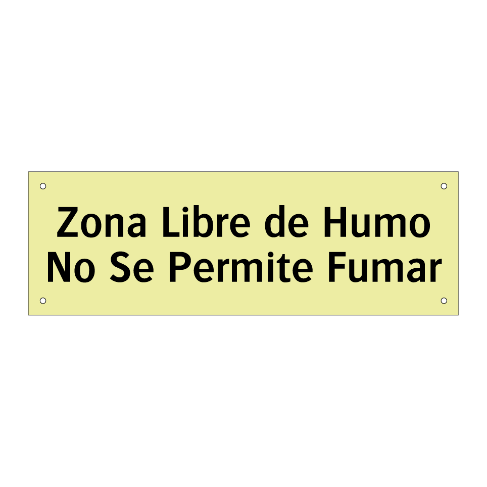 Zona Libre de Humo No Se Permite Fumar