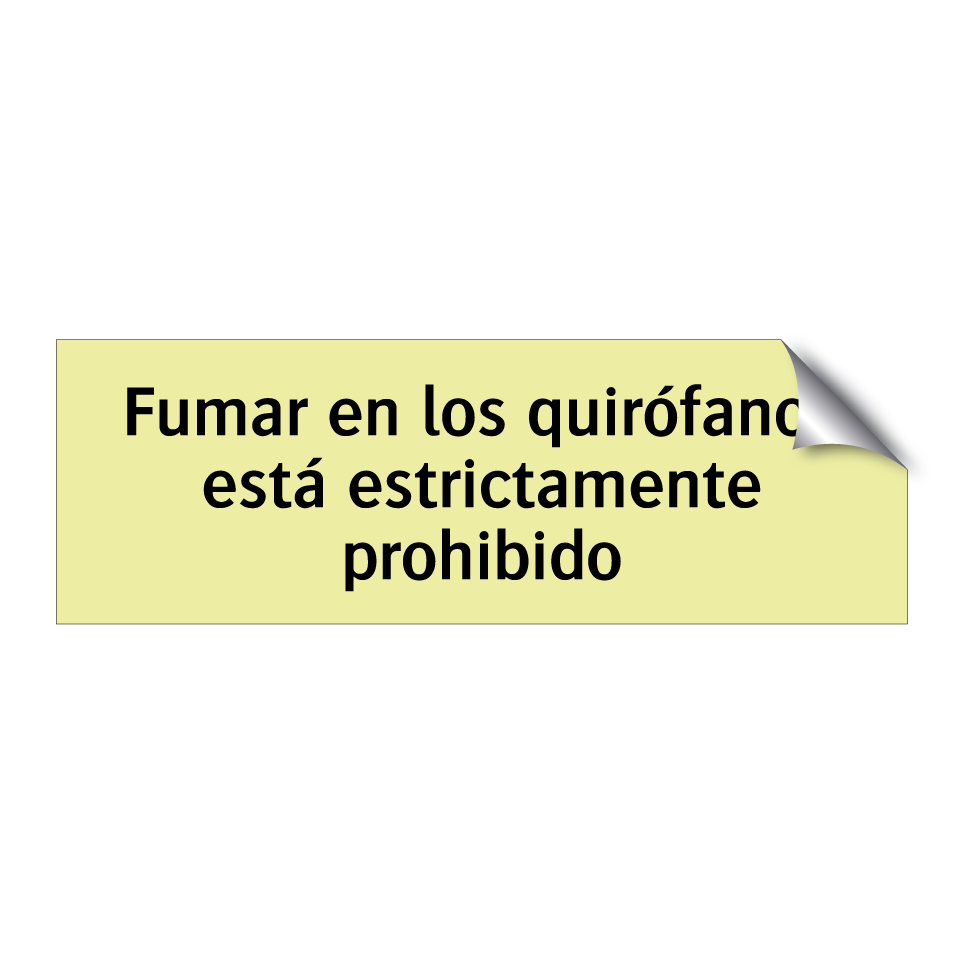 Fumar en los quirófanos está estrictamente prohibido
