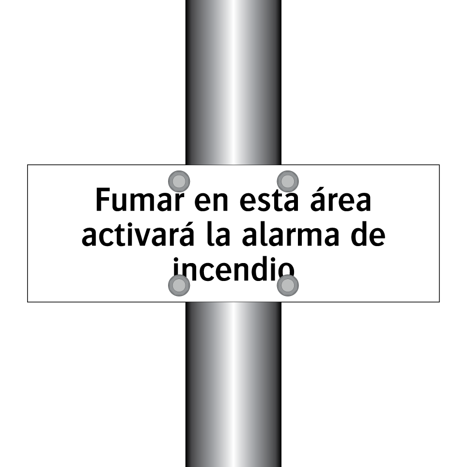 Fumar en esta área activará la alarma de incendio