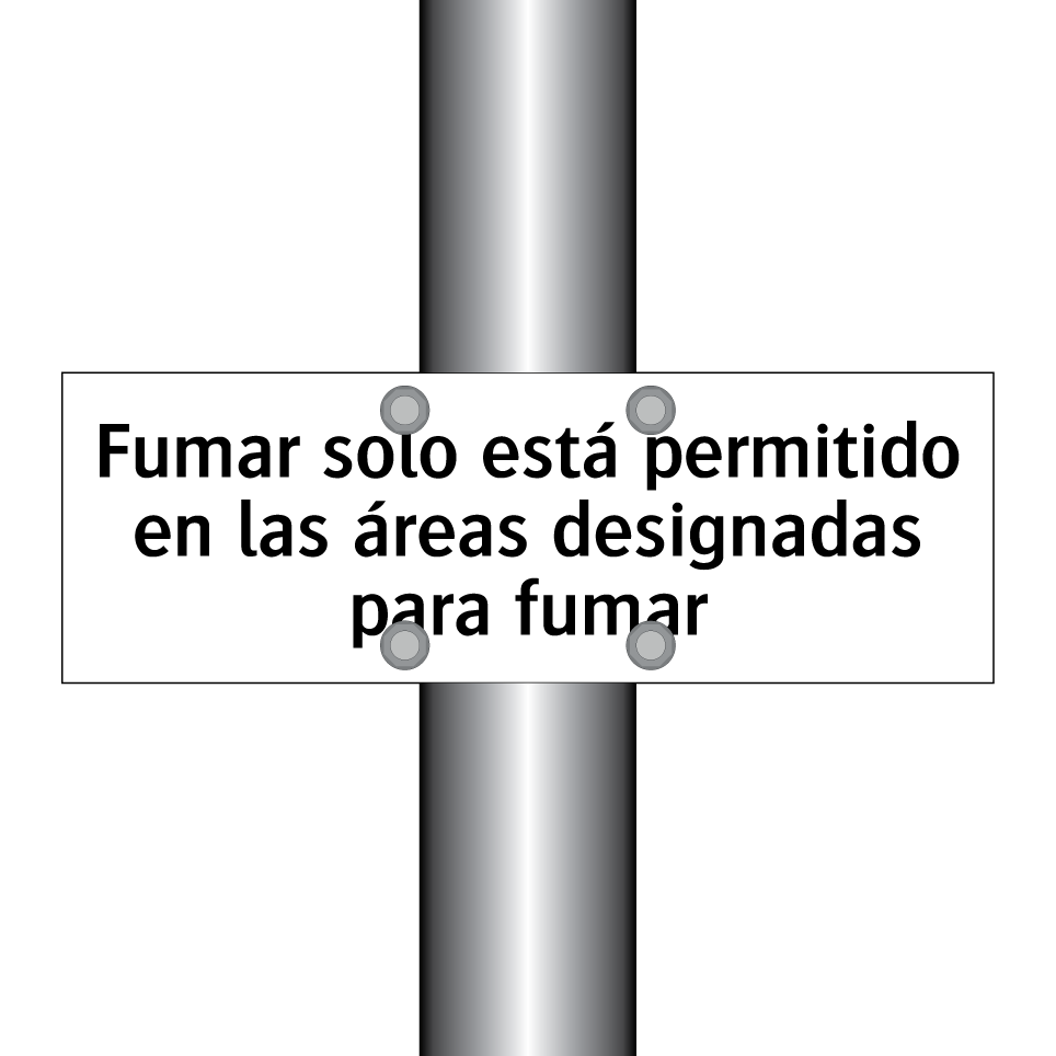 Fumar solo está permitido en las áreas designadas para fumar