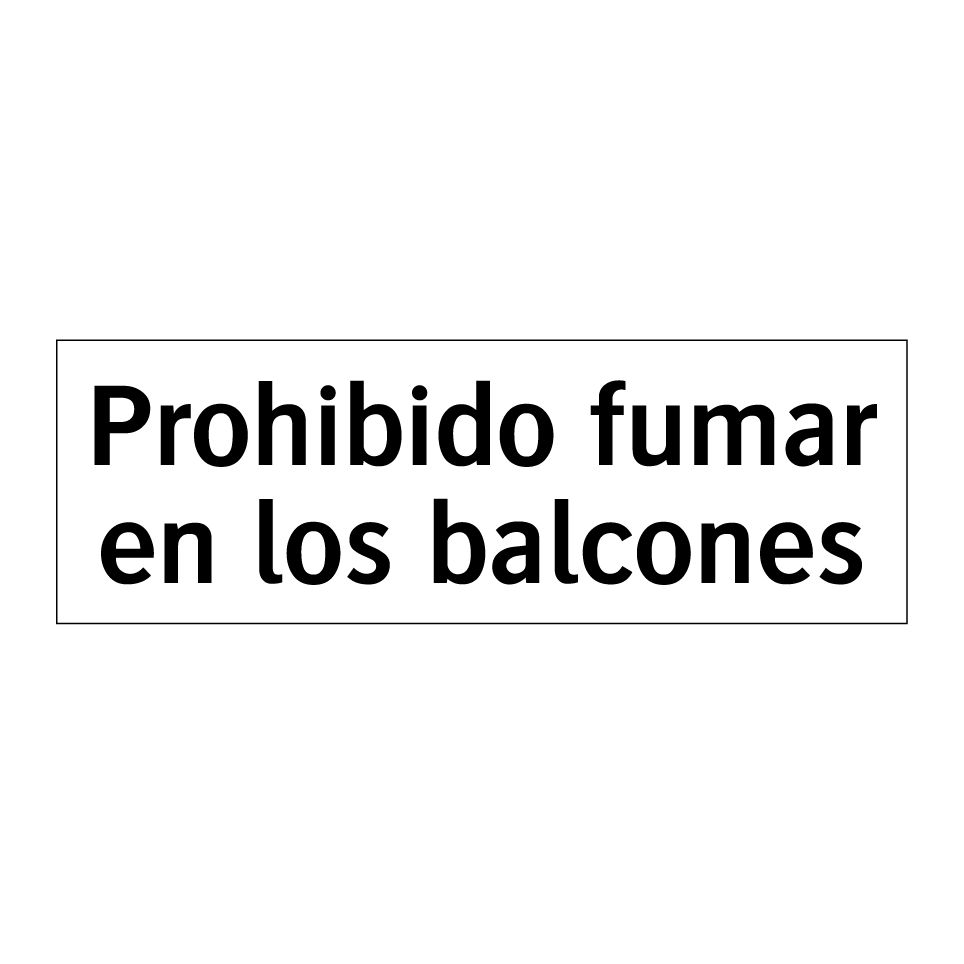 Prohibido fumar en los balcones