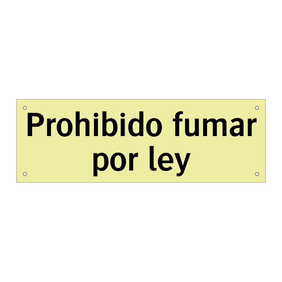 Prohibido fumar por ley