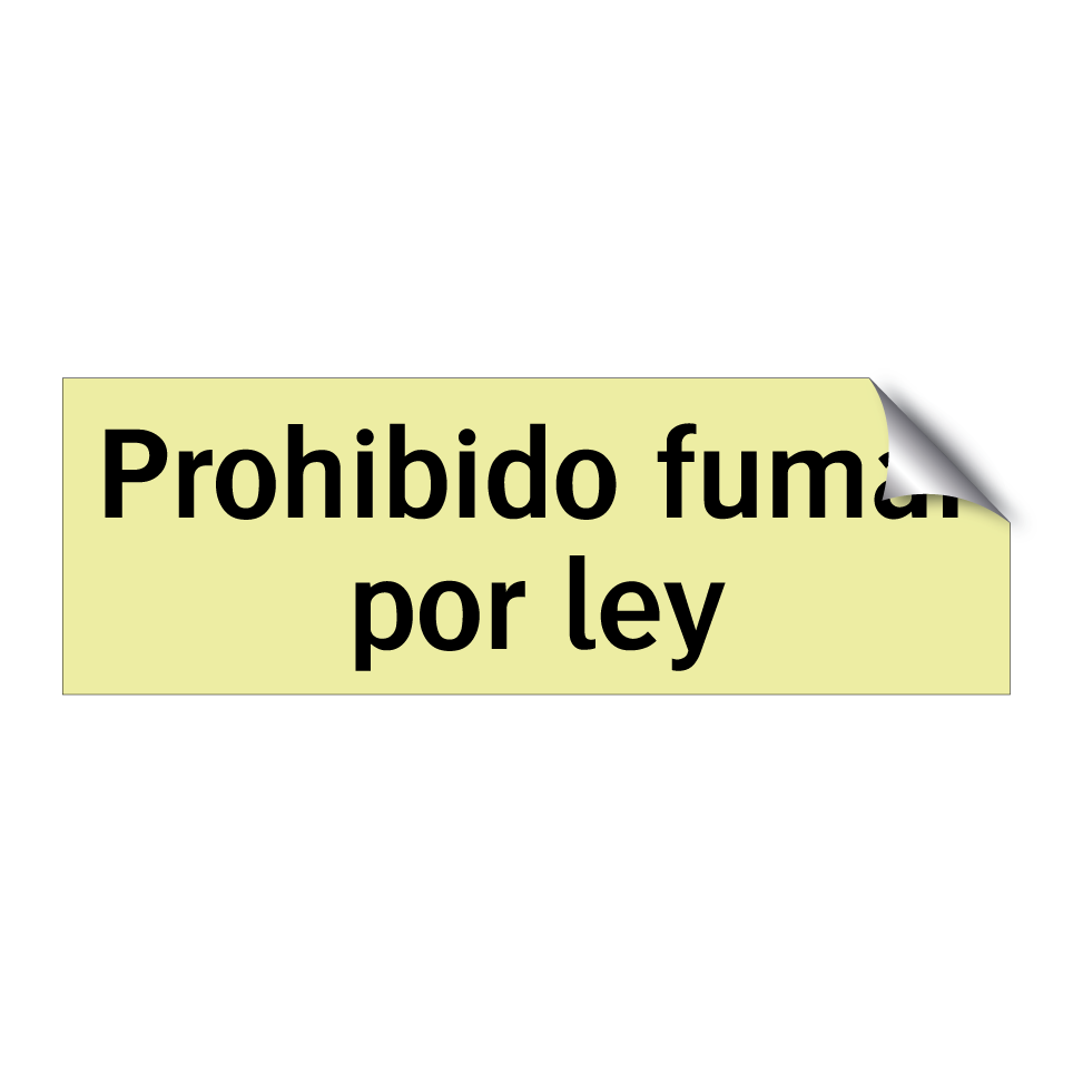 Prohibido fumar por ley