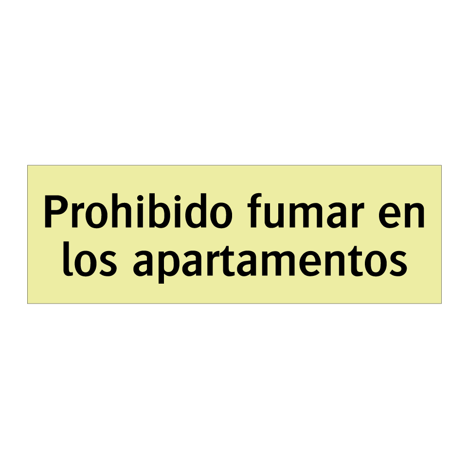 Prohibido fumar en los apartamentos