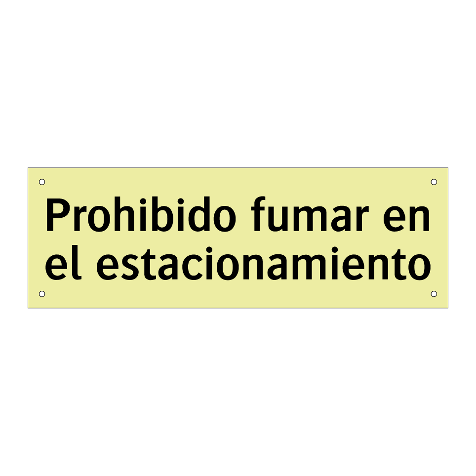 Prohibido fumar en el estacionamiento