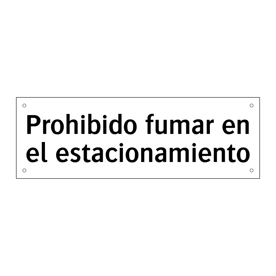 Prohibido fumar en el estacionamiento