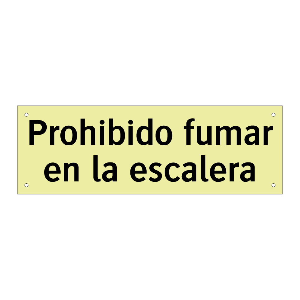 Prohibido fumar en la escalera