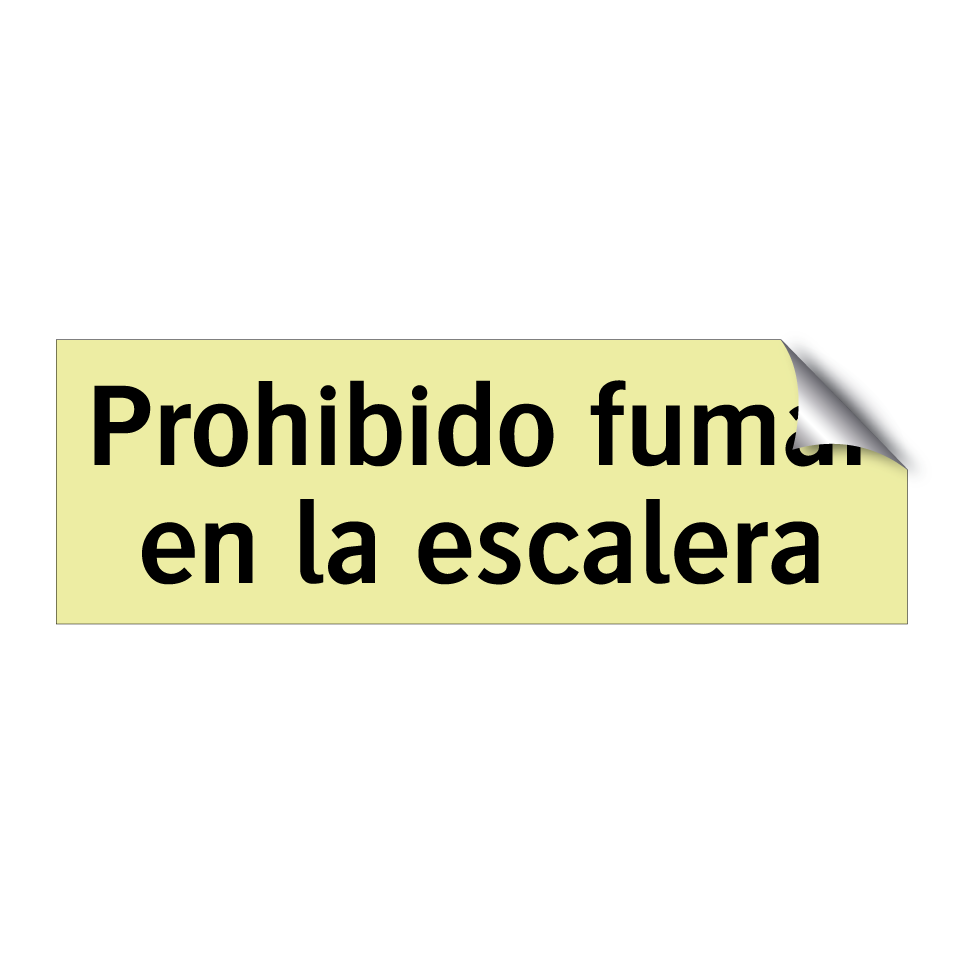 Prohibido fumar en la escalera