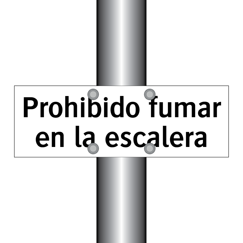 Prohibido fumar en la escalera