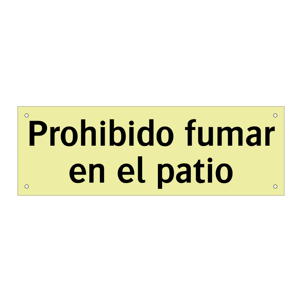 Prohibido fumar en el patio