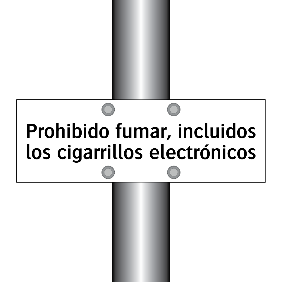 Prohibido fumar, incluidos los cigarrillos electrónicos