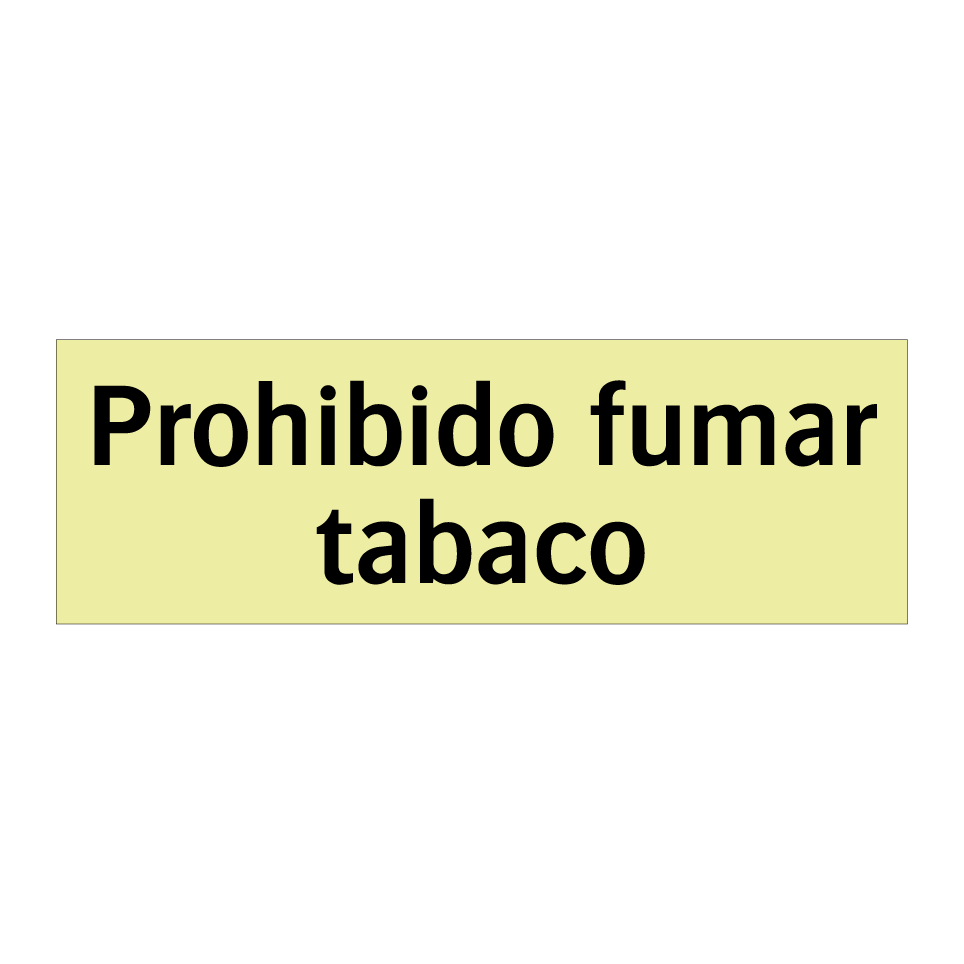 Prohibido fumar tabaco