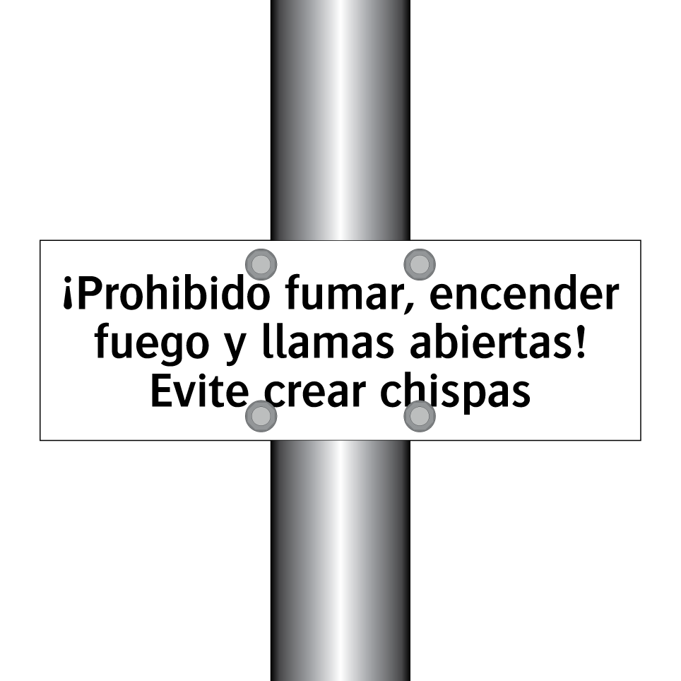 ¡Prohibido fumar, encender fuego y llamas abiertas! Evite crear chispas