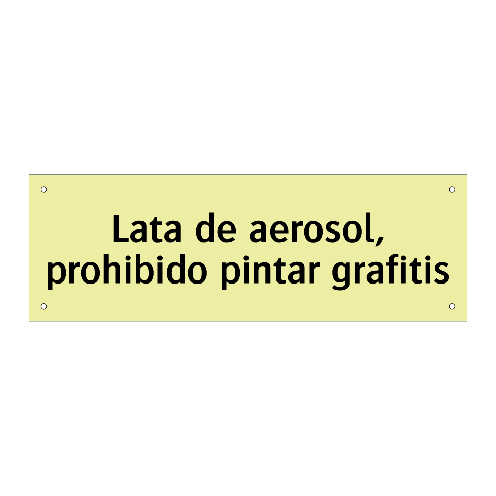 Lata de aerosol, prohibido pintar grafitis