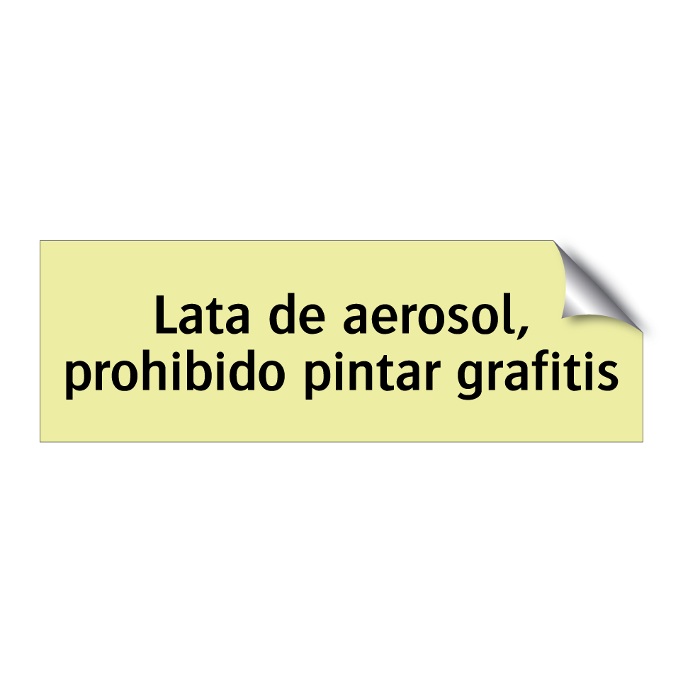 Lata de aerosol, prohibido pintar grafitis