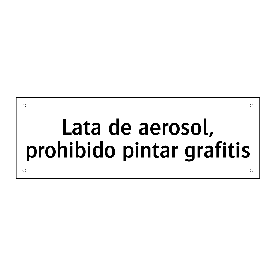 Lata de aerosol, prohibido pintar grafitis