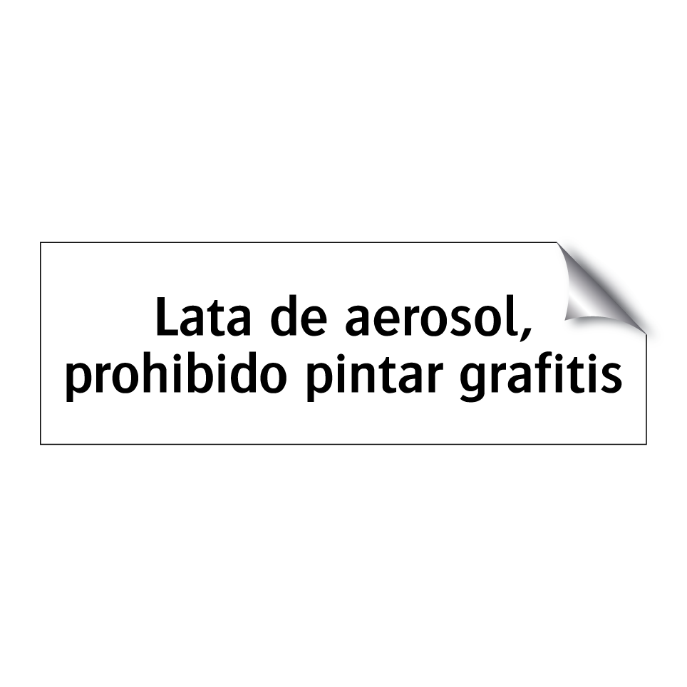 Lata de aerosol, prohibido pintar grafitis