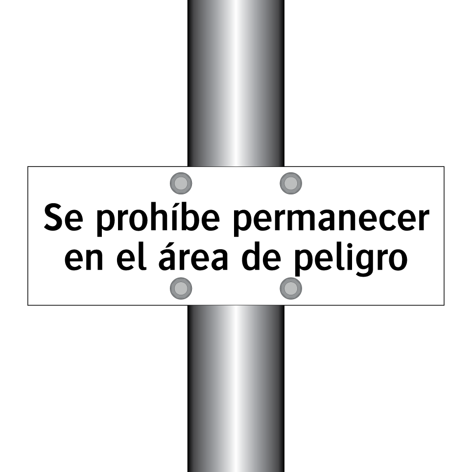 Se prohíbe permanecer en el área de peligro