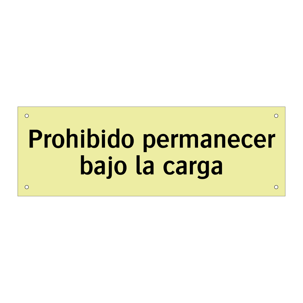 Prohibido permanecer bajo la carga
