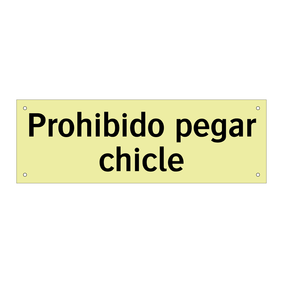 Prohibido pegar chicle
