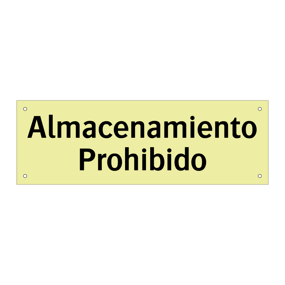 Almacenamiento Prohibido