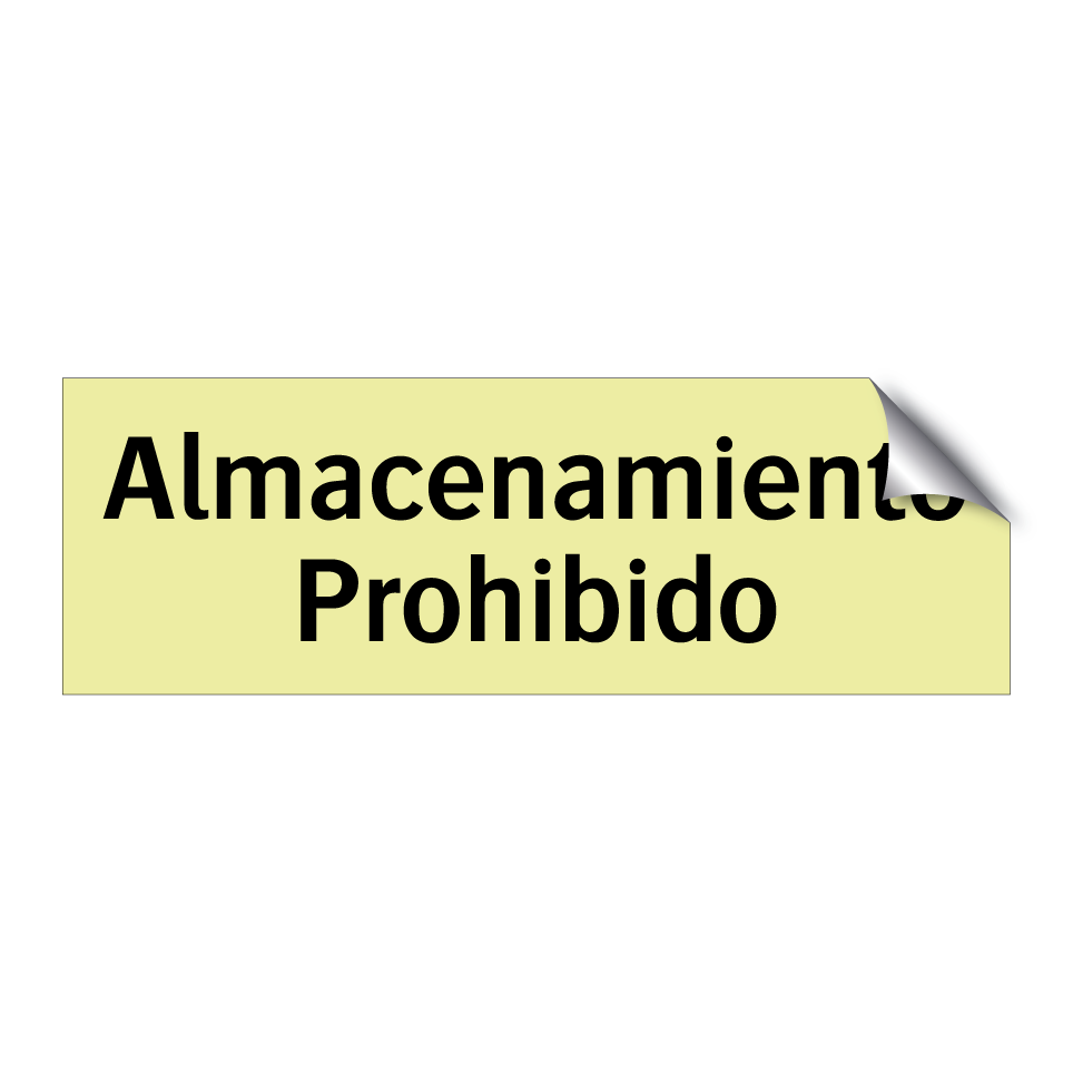 Almacenamiento Prohibido