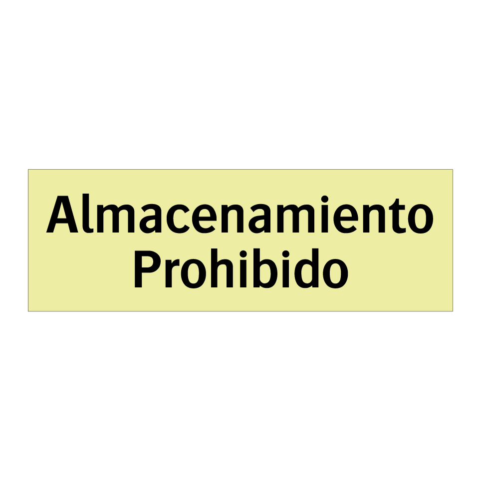 Almacenamiento Prohibido