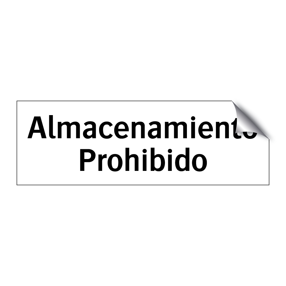 Almacenamiento Prohibido