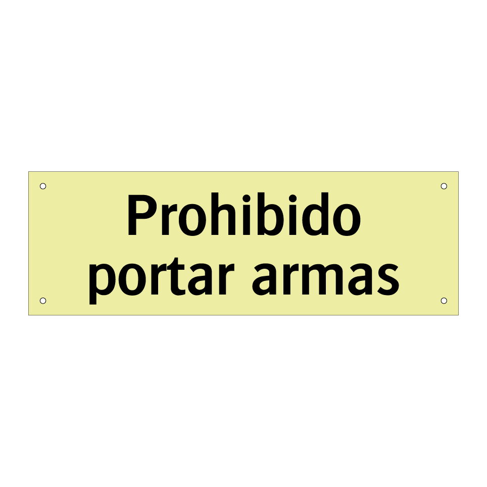 Prohibido portar armas