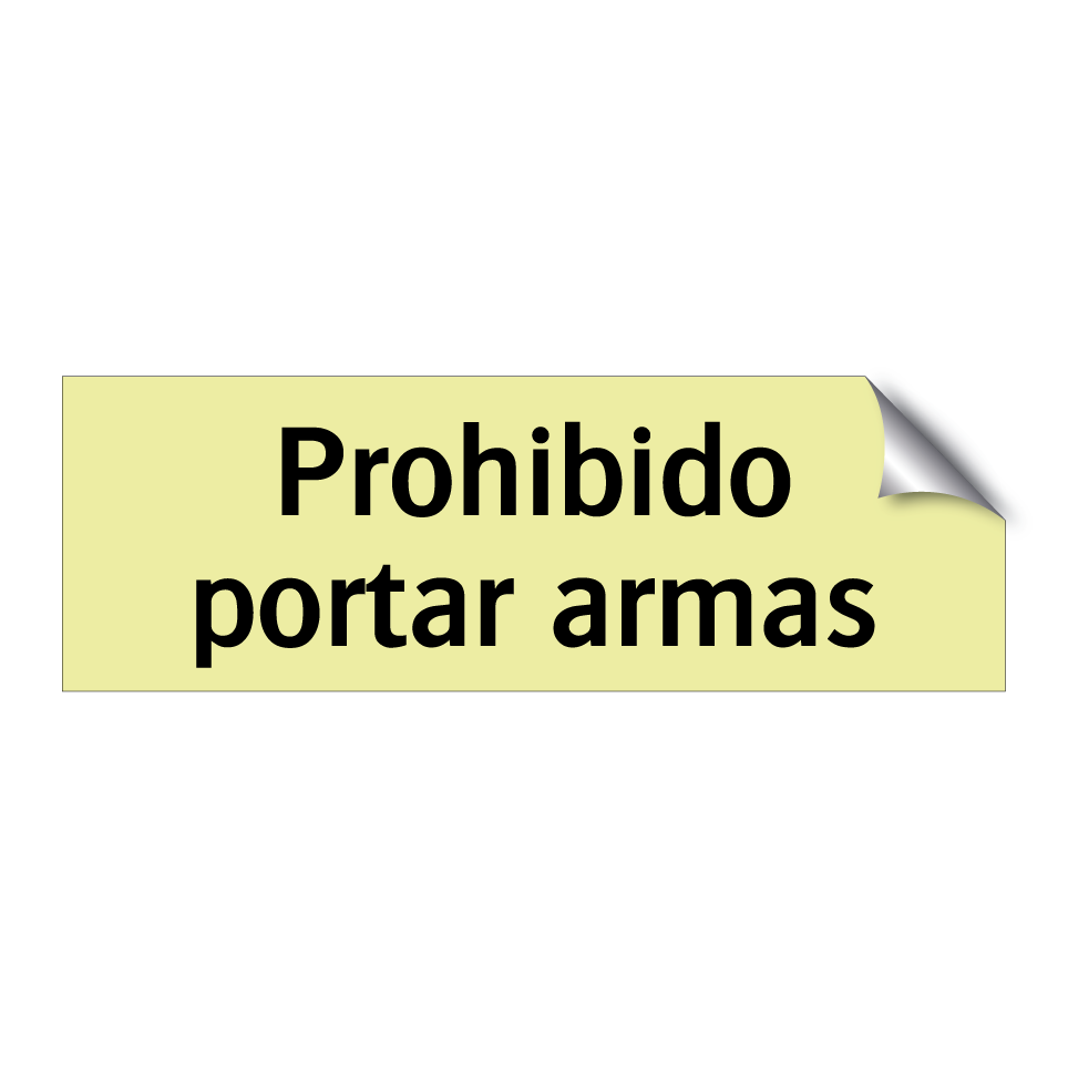 Prohibido portar armas