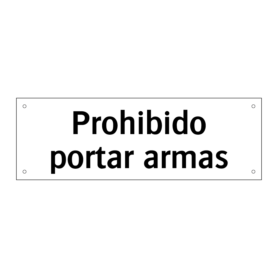 Prohibido portar armas