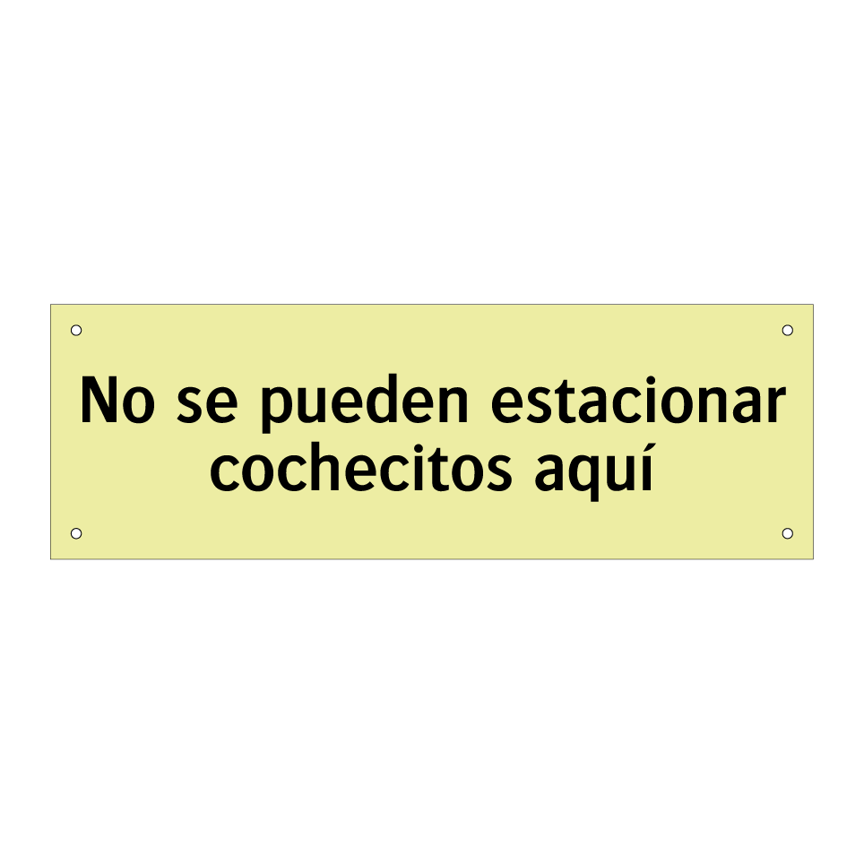 No se pueden estacionar cochecitos aquí
