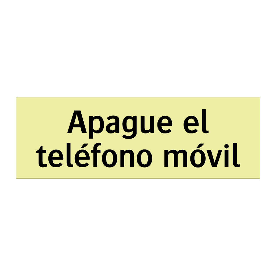 Apague el teléfono móvil
