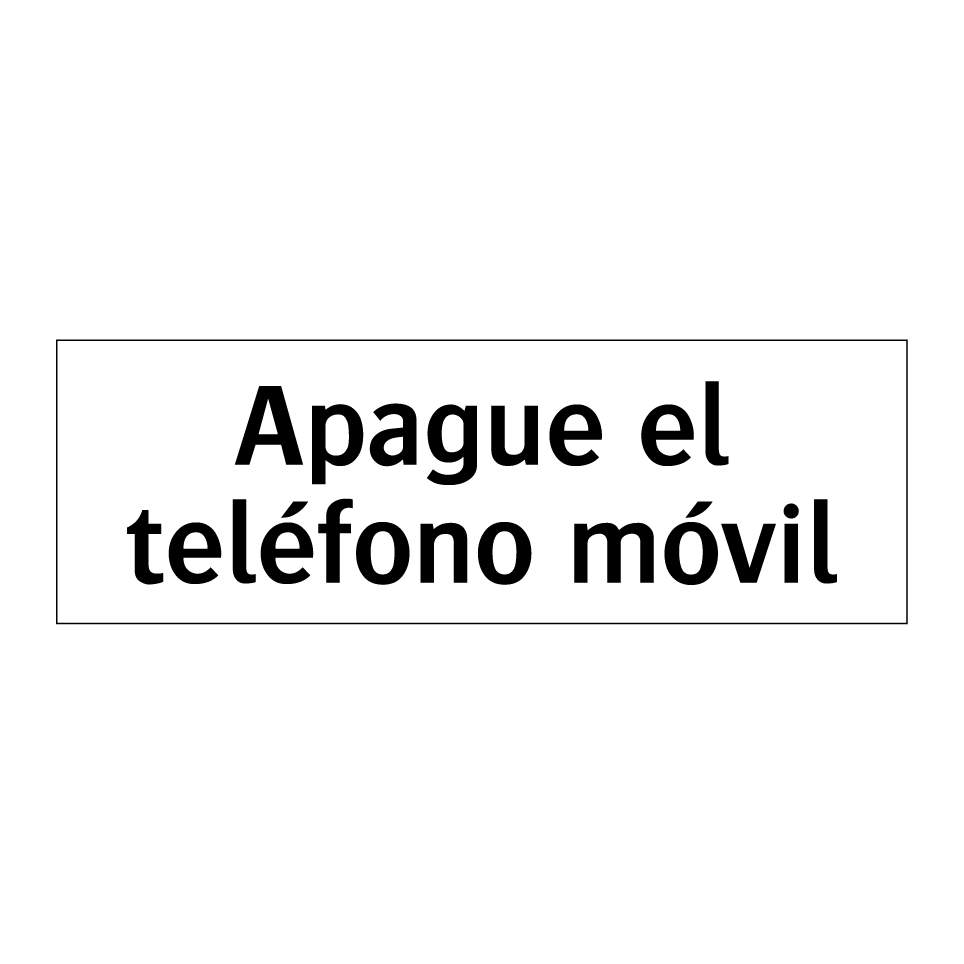 Apague el teléfono móvil