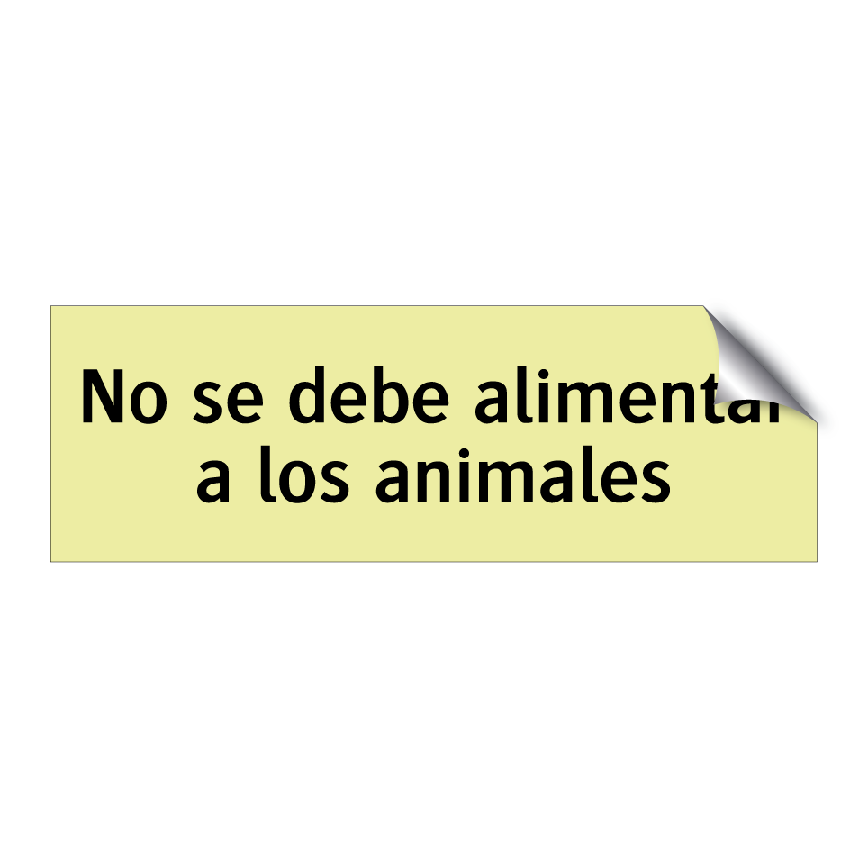 No se debe alimentar a los animales
