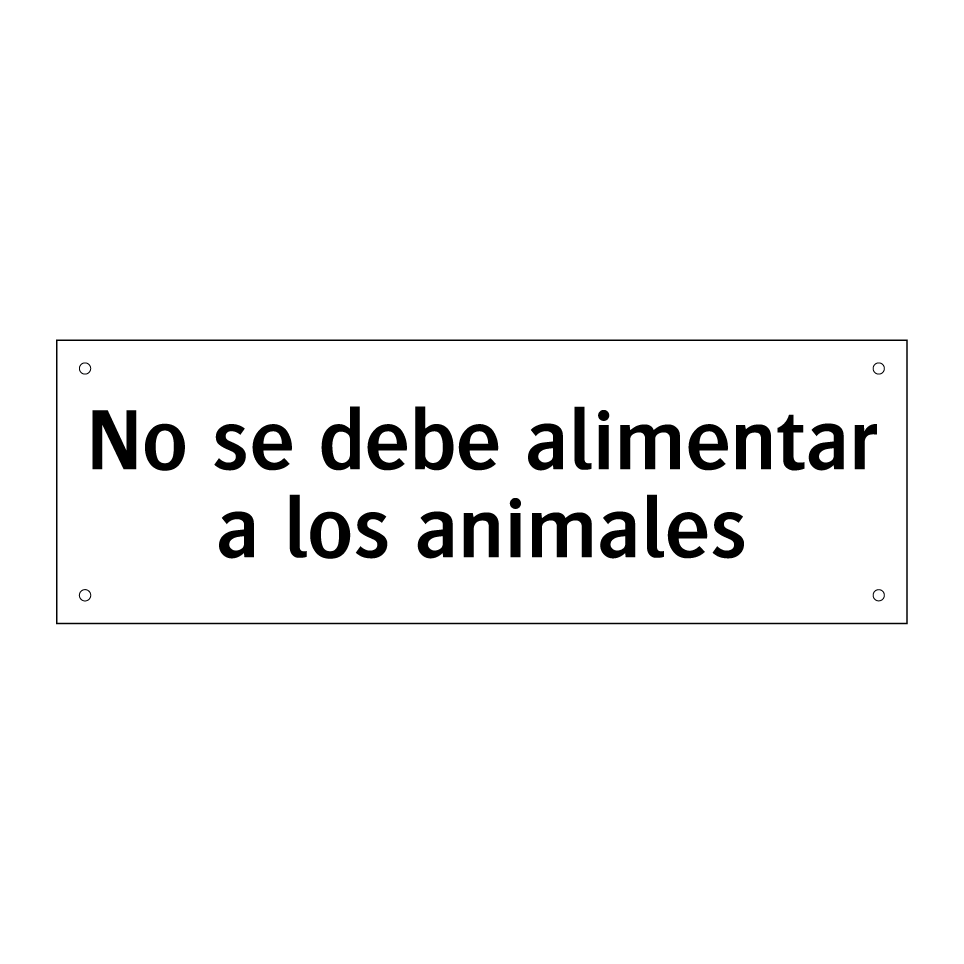 No se debe alimentar a los animales