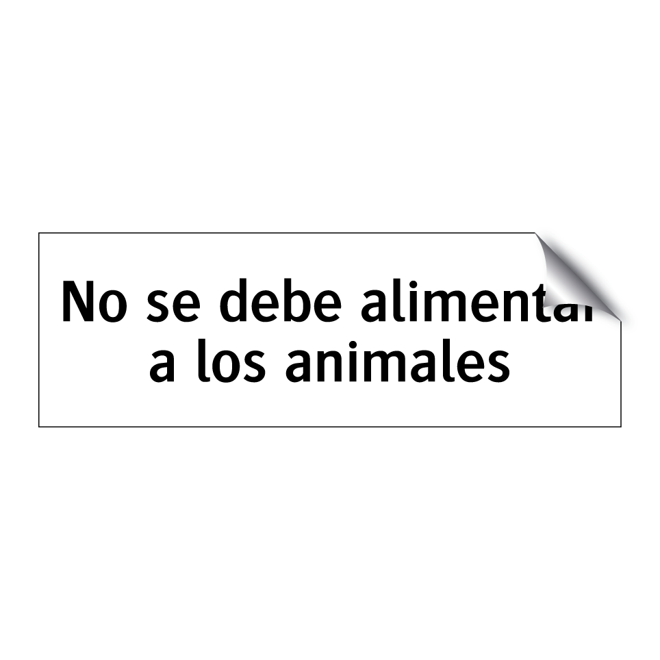 No se debe alimentar a los animales