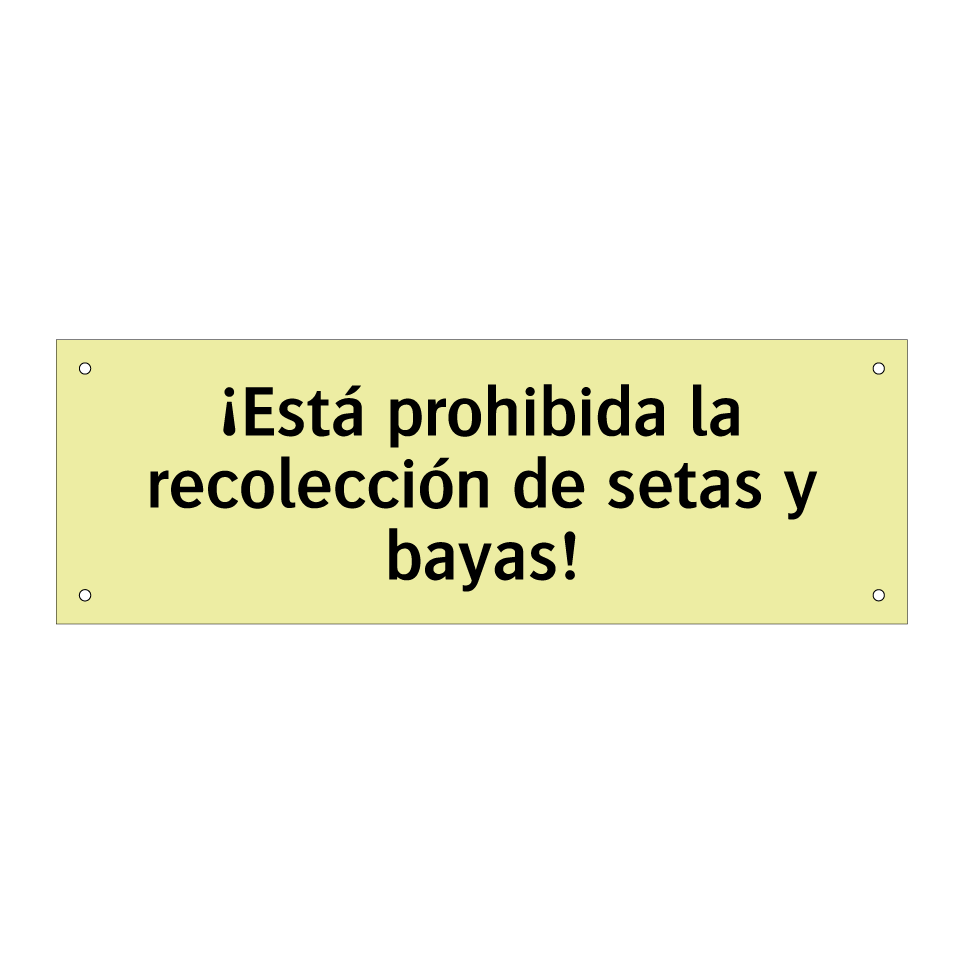 ¡Está prohibida la recolección de setas y bayas!