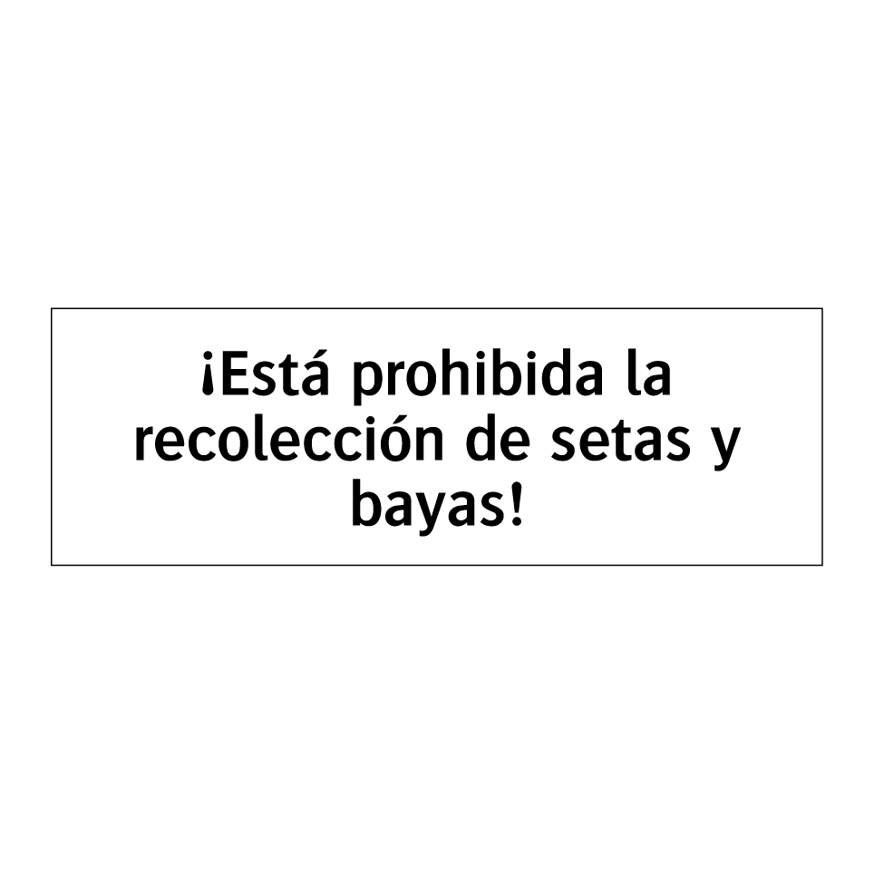 ¡Está prohibida la recolección de setas y bayas!