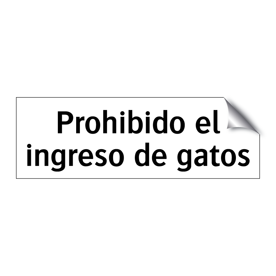 Prohibido el ingreso de gatos