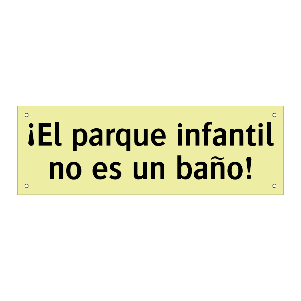 ¡El parque infantil no es un baño!