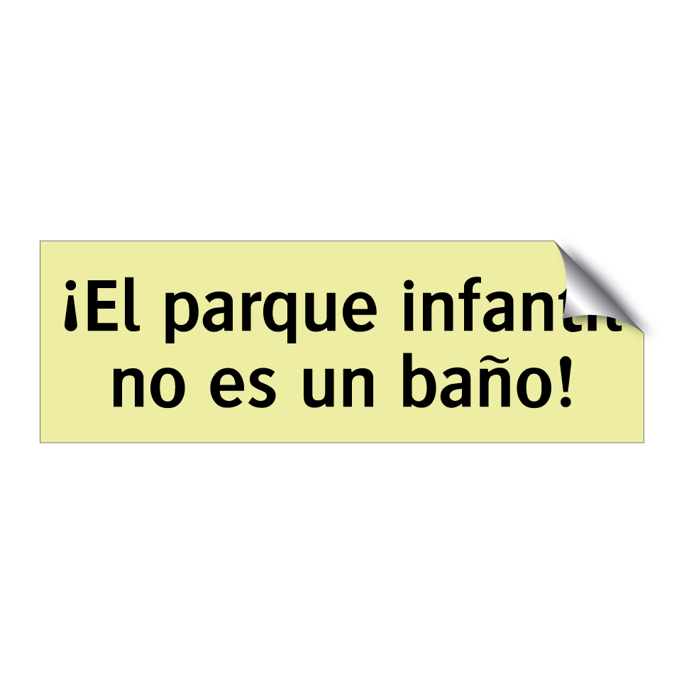 ¡El parque infantil no es un baño!
