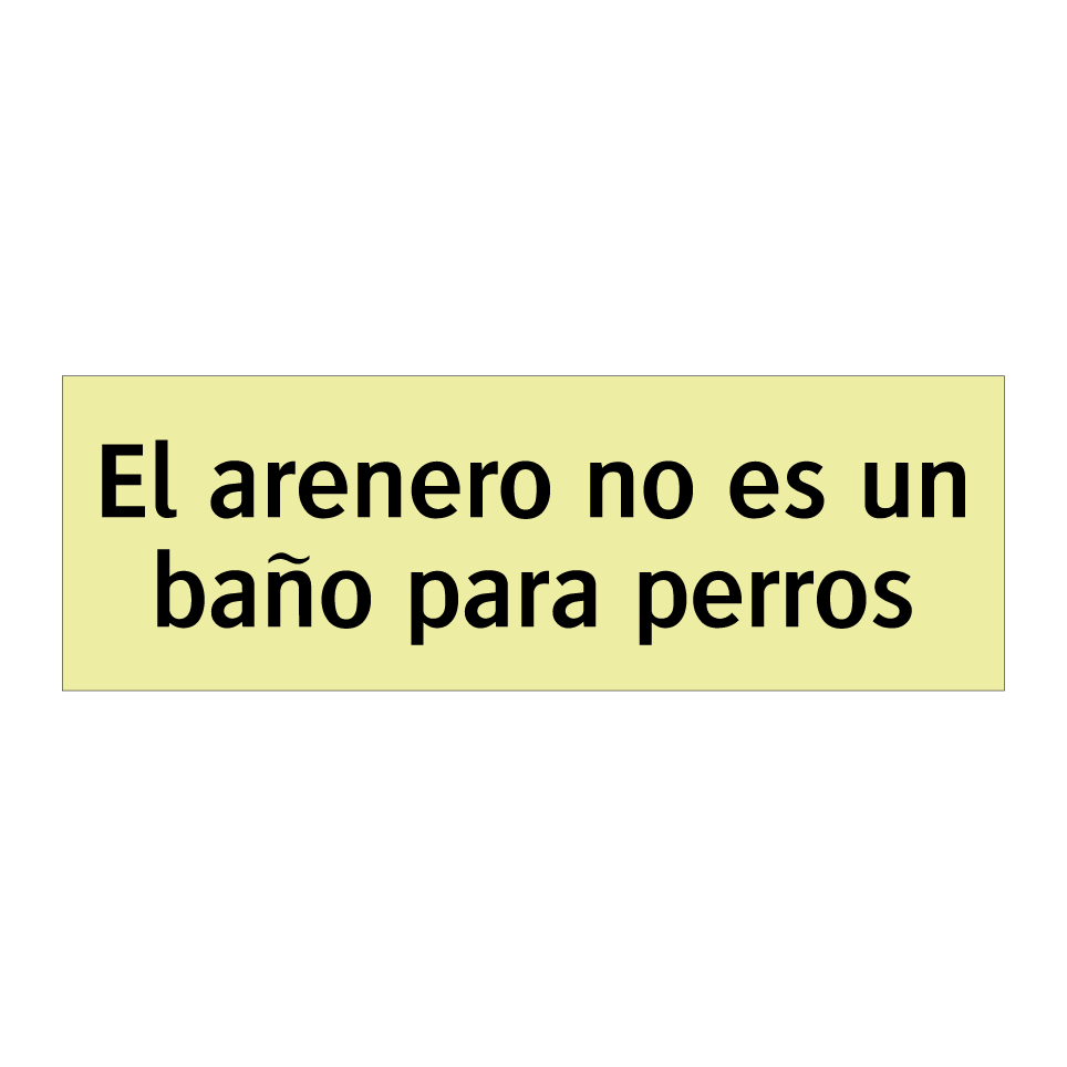 El arenero no es un baño para perros
