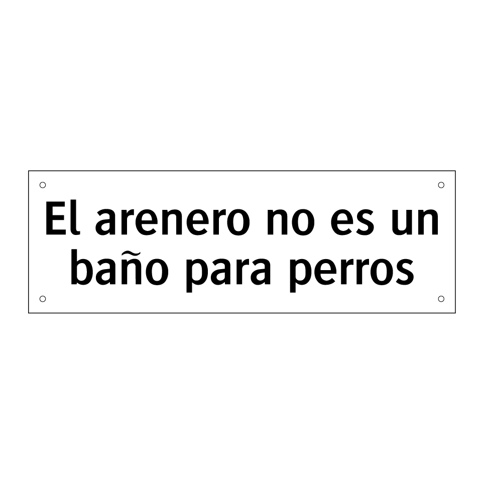 El arenero no es un baño para perros