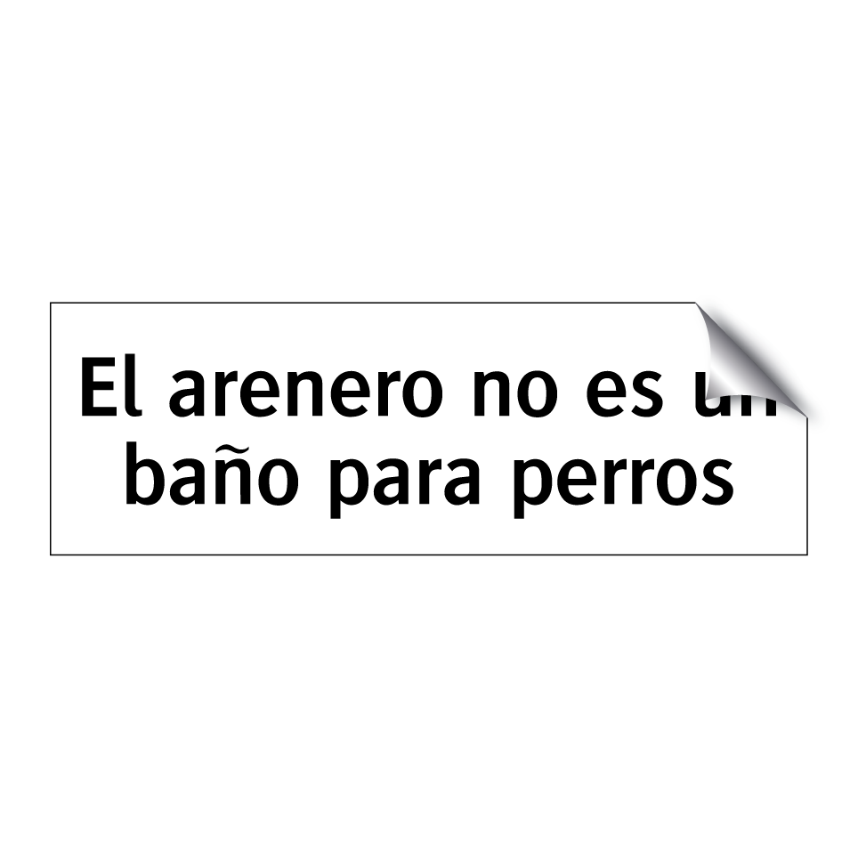 El arenero no es un baño para perros
