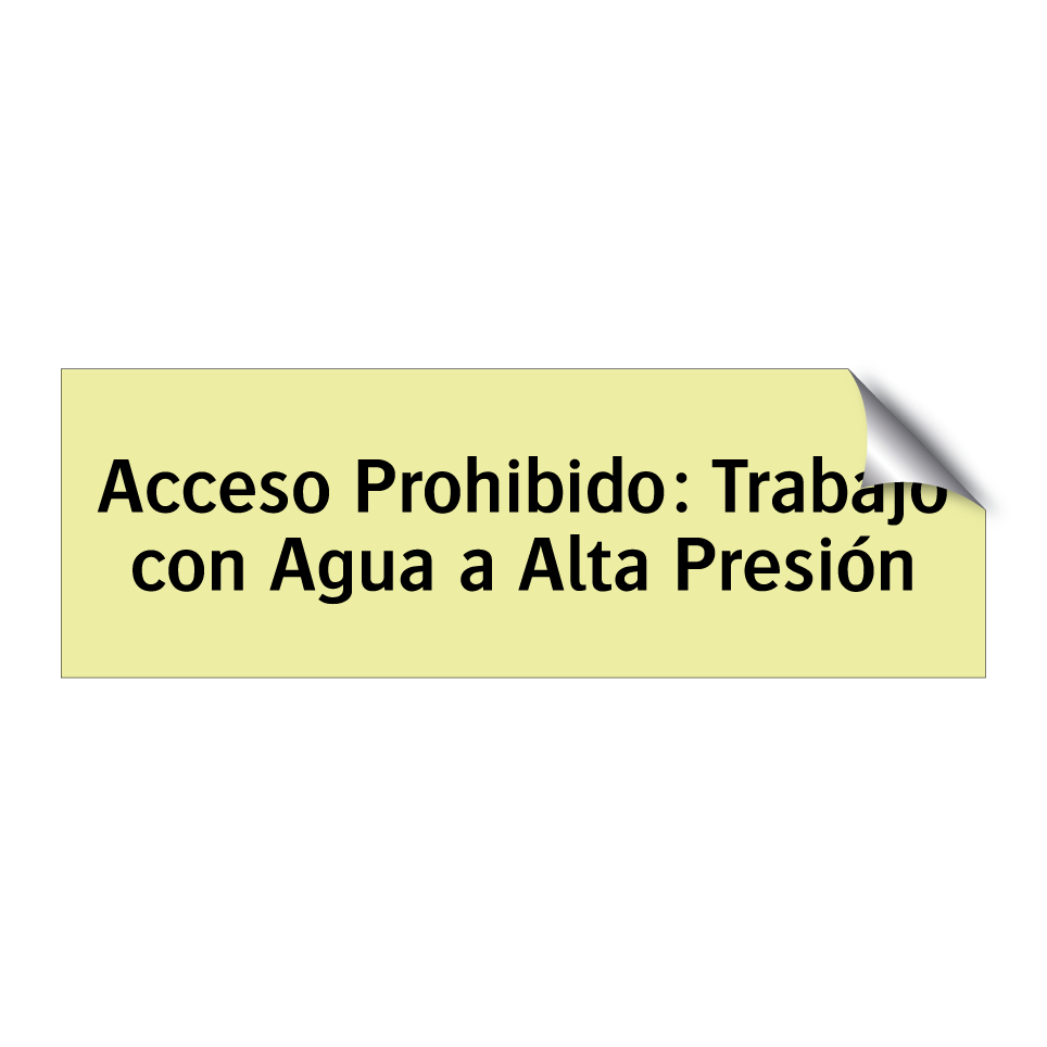 Acceso Prohibido: Trabajo con Agua a Alta Presión