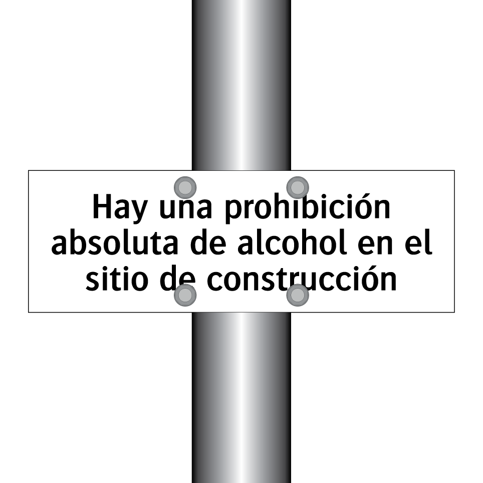 Hay una prohibición absoluta de alcohol en el sitio de construcción
