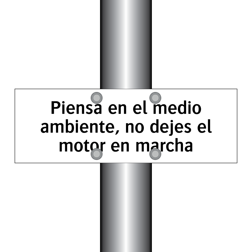 Piensa en el medio ambiente, no dejes el motor en marcha