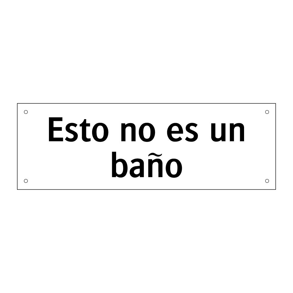 Esto no es un baño